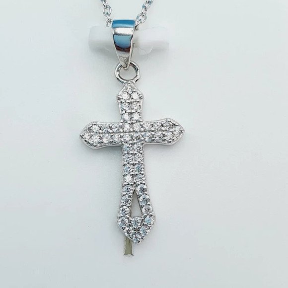 925 Sterling Silver Cubic Zirconia Necklace, U19254716 - Picture 9 of 9